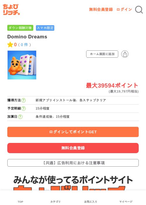 Domino Dreamsの過去最高画像（ちょびリッチ・2026年6月2日）