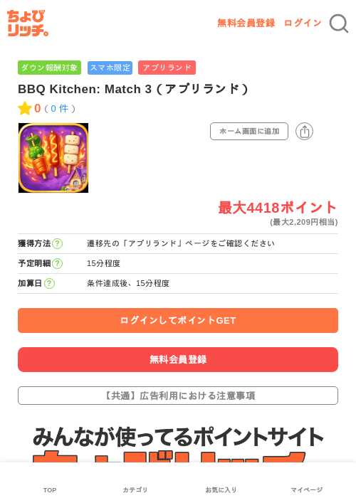 BBQ Kitchen: Match 3（アプリランド）の過去最高画像（ちょびリッチ・2026年6月2日）
