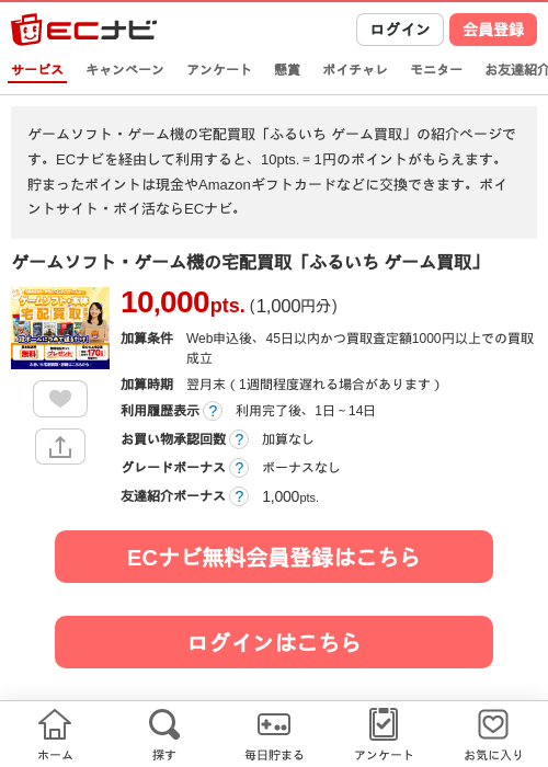 ゲームソフト・ゲーム機の宅配買取「ふるいち ゲーム買取」の過去最高画像（ECナビ・2026年6月4日）