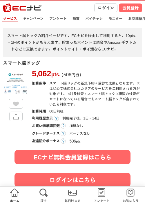スマート脳ドッグの掲載記録画像（ECナビ・2026年6月4日）
