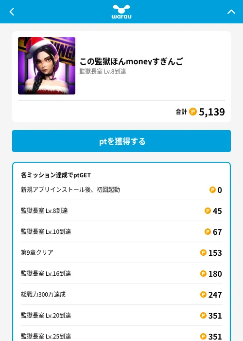 この監獄ほんmoneyすぎんごの掲載記録画像（ワラウ（GF Rewards）・2026年6月19日）
