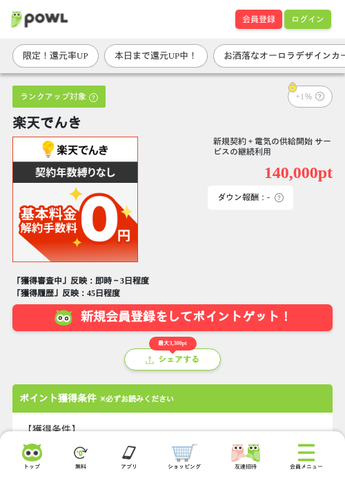 楽天でんきの過去最高画像（Powl・2026年6月4日）