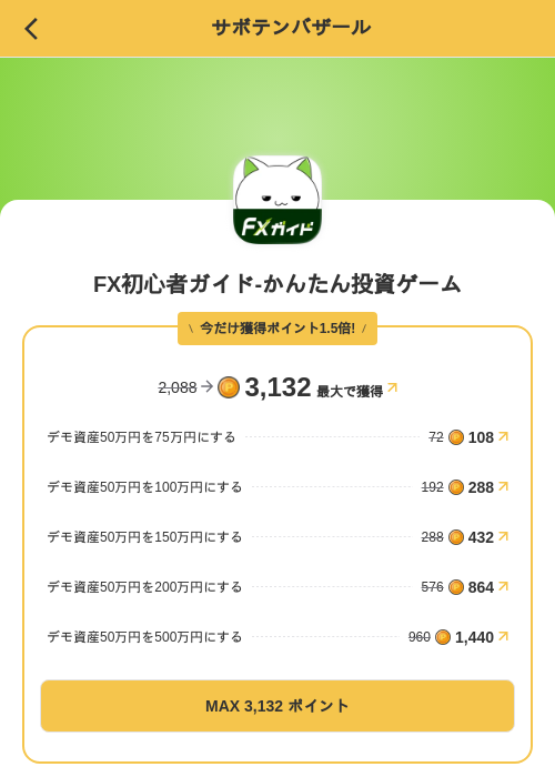 FX初心者ガイド-かんたん投資ゲームの掲載記録画像(MIKOSHI(SKYFLAG)・2026年8月23日)