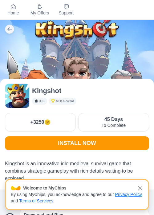Kingshotの過去最高画像（モッピー（myChips）・2026年6月6日）