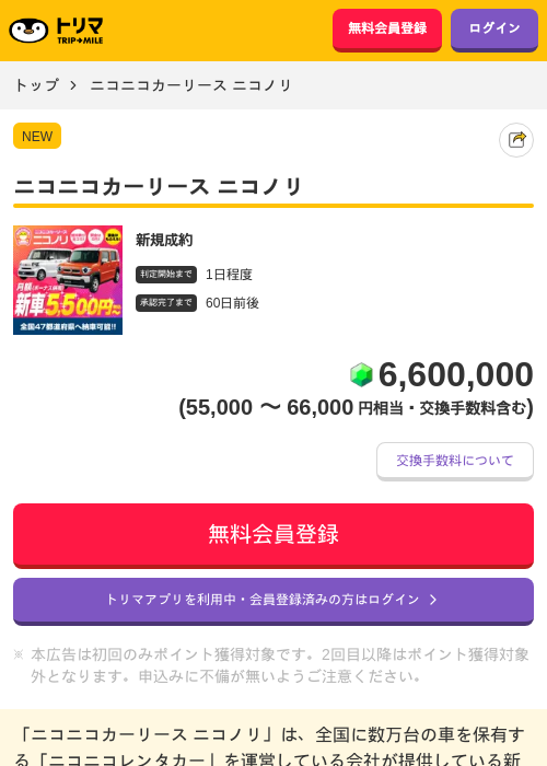 ニコニコカーリース ニコノリの過去最高画像（トリマ・2026年6月6日）