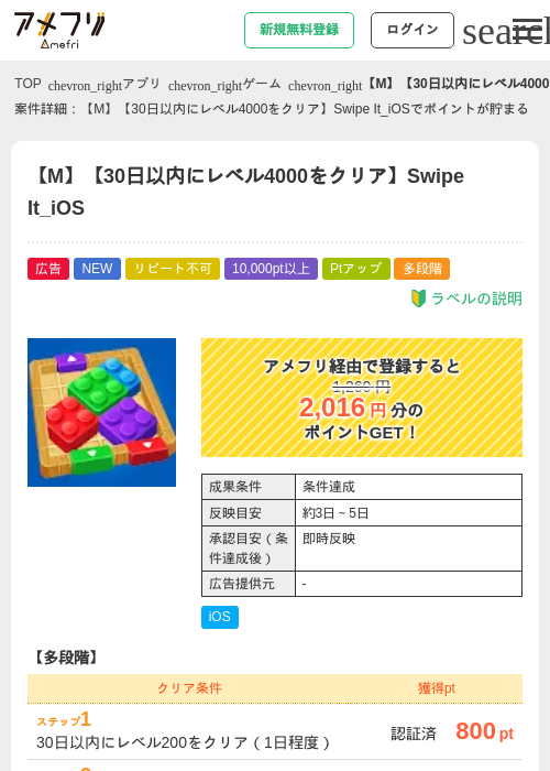 【M】【30日以内にレベル4000をクリア】Swipe It_iOSの過去最高画像（アメフリ・2026年6月8日）