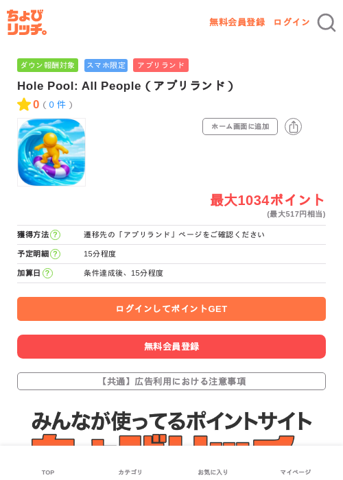 Hole Pool: All People（アプリランド）の過去最高画像（ちょびリッチ・2026年6月8日）