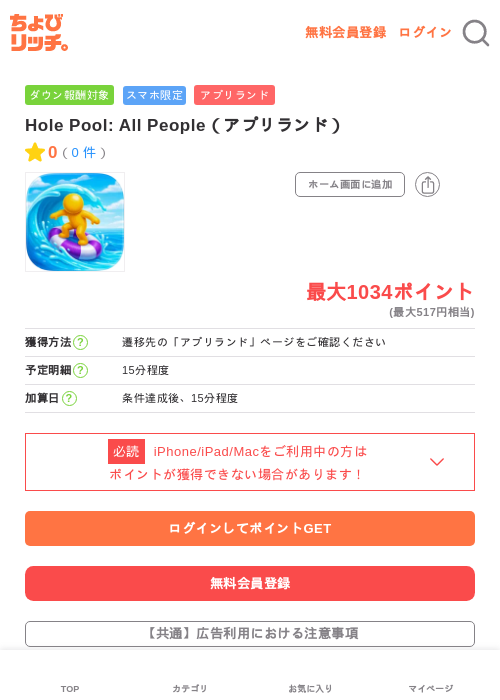 Hole Pool: All People（アプリランド）の過去最高画像（ちょびリッチ・2026年6月9日）