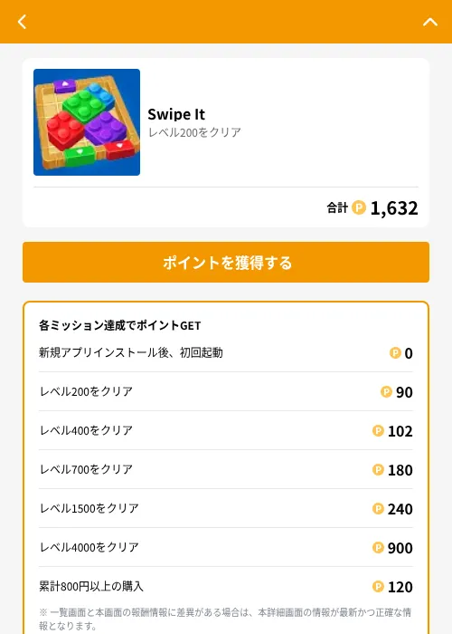 Swipe Itの掲載記録画像（GMOポイ活（GF Rewards）・2026年6月21日）