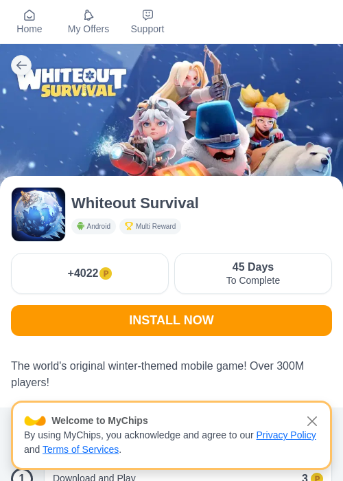 Whiteout Survivalの過去最高画像（モッピー（myChips）・2026年6月11日）
