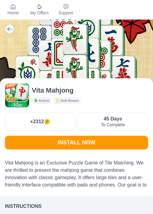 Vita Mahjongの掲載記録画像（モッピー（myChips）・2026年6月12日）