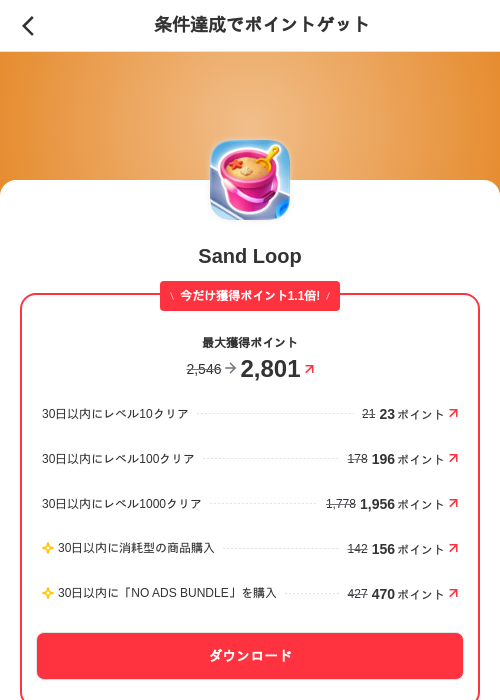 Sand Loopの掲載記録画像（メルカリ（ポイントゲット）・2026年6月12日）