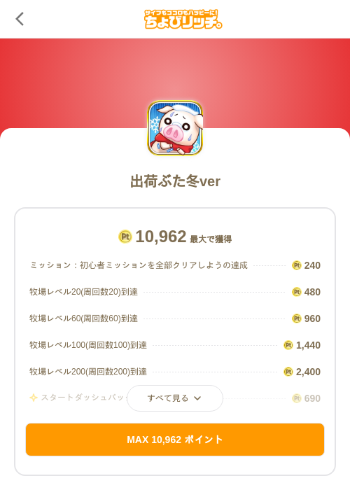出荷ぶた冬verの掲載記録画像（ちょびリッチ（SKYFLAG）・2026年6月15日）