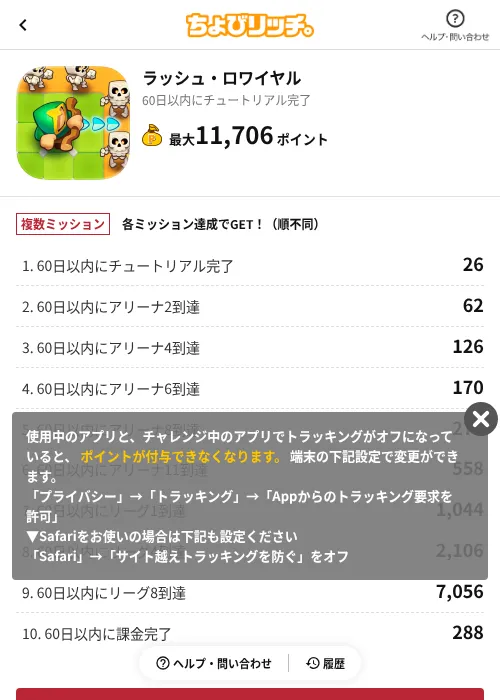 ラッシュ・ロワイヤルの掲載記録画像(ちょびリッチ(AppDriver)・2026年6月15日)