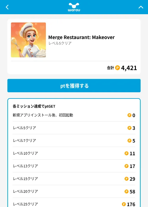 Merge Restaurant: Makeoverの掲載記録画像（ワラウ（GF Rewards）・2026年6月19日）