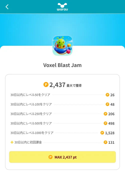 Voxel Blast Jamの掲載記録画像（ワラウ（SKYFLAG）・2026年8月9日）
