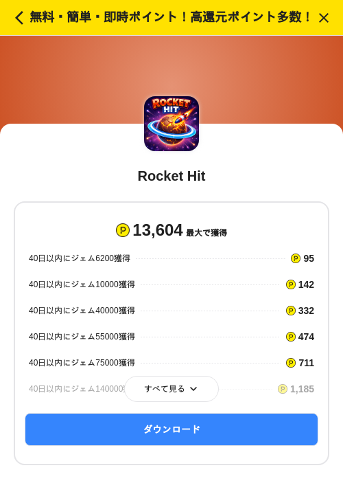 Rocket Hitの掲載記録画像（ハピタス（SKYFLAG）・2026年6月24日）