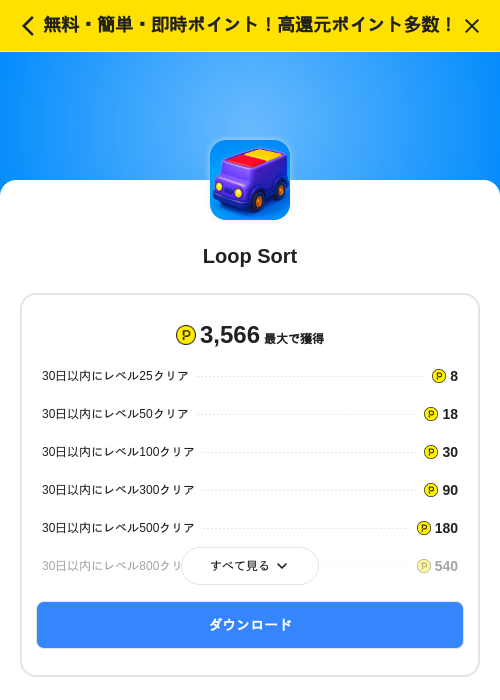 Loop Sortの掲載記録画像(ハピタス(SKYFLAG)・2026年7月1日)