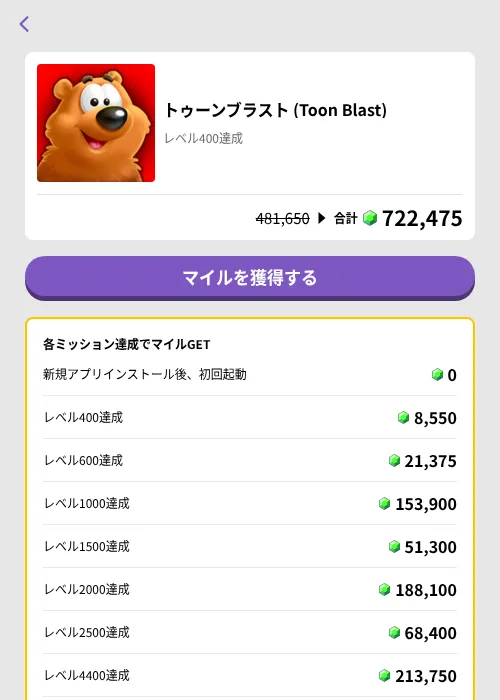 トゥーンブラスト (Toon Blast)の掲載記録画像(トリマ (ミッションB)・2026年6月30日)