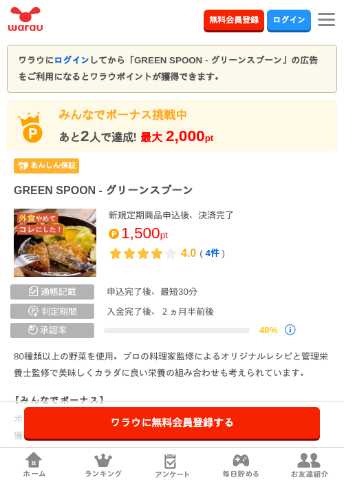 GREEN SPOON - グリーンスプーンの掲載記録画像（ワラウ・2026年7月1日）