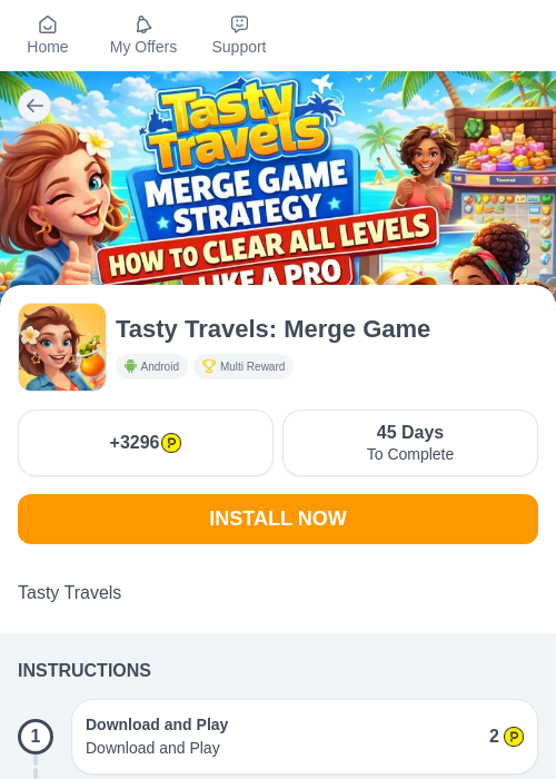 Tasty Travels: Merge Gameの掲載記録画像（ハピタス（myChips）・2026年7月4日）