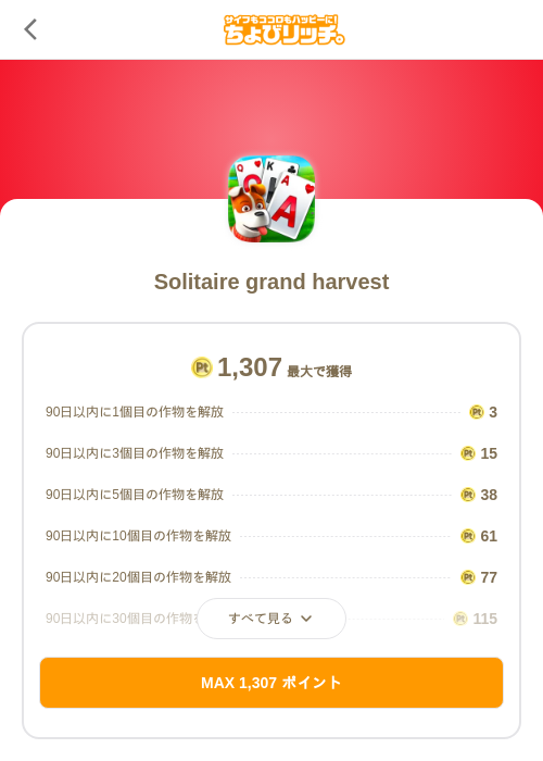 Solitaire grand harvestの掲載記録画像（ちょびリッチ（SKYFLAG）・2026年7月9日）
