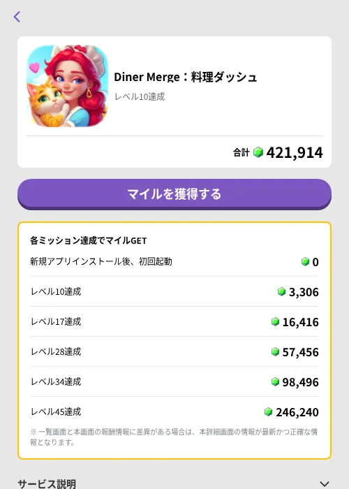 Diner Merge：料理ダッシュの掲載記録画像（トリマ （ミッションB）・2026年7月9日）