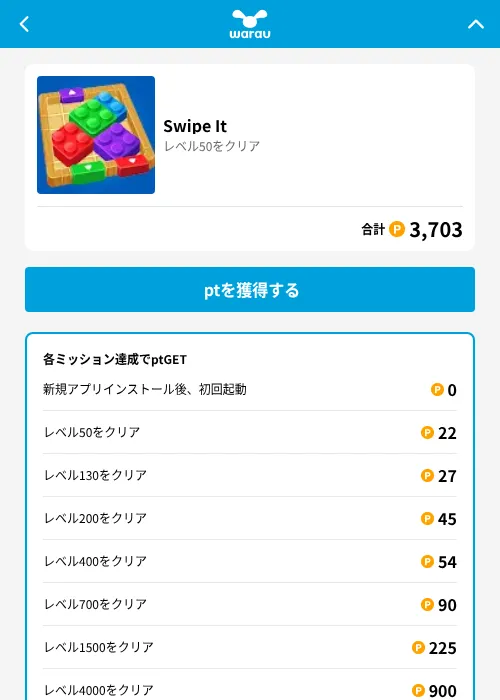 Swipe Itの掲載記録画像(ワラウ(GF Rewards)・2026年7月10日)