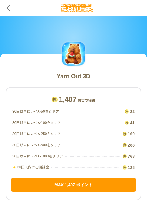 Yarn Out 3Dの掲載記録画像(ちょびリッチ(SKYFLAG)・2026年7月11日)