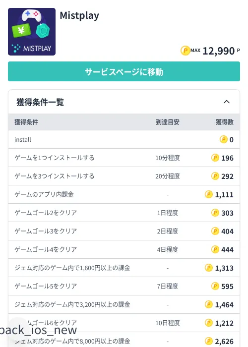 Mistplayの掲載記録画像（モッピー（Zucks）・2026年7月13日）