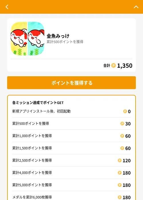 金魚みっけの掲載記録画像(GMOポイ活(GF Rewards)・2026年7月17日)