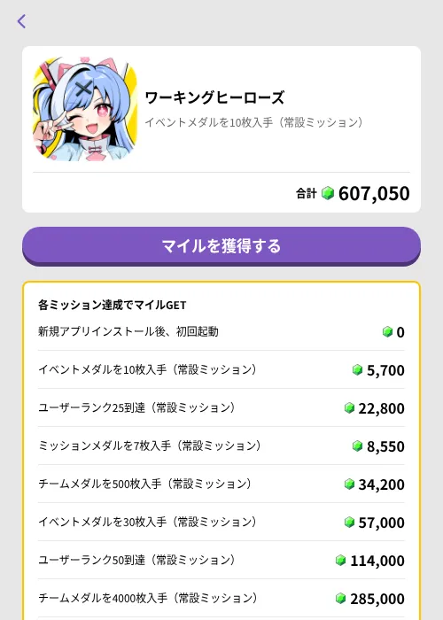 ワーキングヒーローズの掲載記録画像（トリマ （ミッションB）・2026年7月24日）