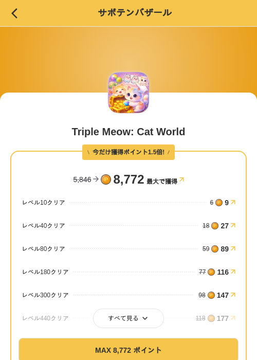 Triple Meow: Cat Worldの掲載記録画像(MIKOSHI(SKYFLAG)・2026年8月13日)