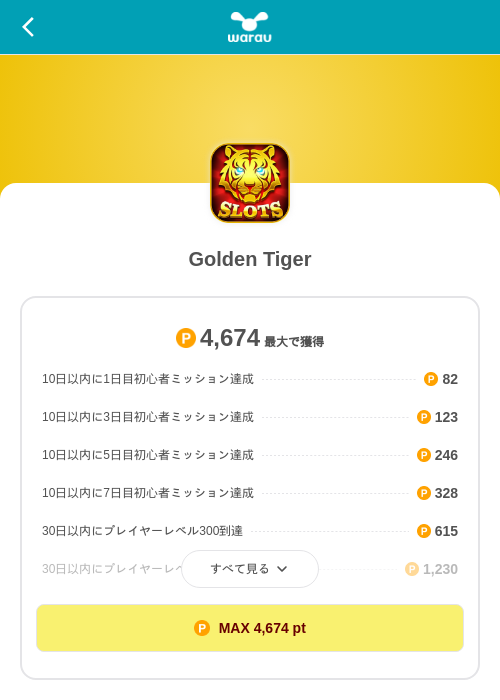 Golden Tigerの掲載記録画像(ワラウ(SKYFLAG)・2026年8月10日)