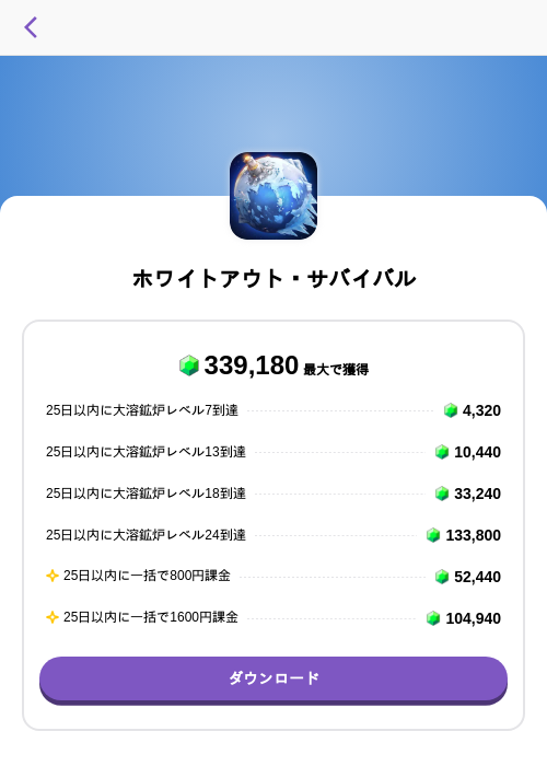 ホワイトアウト・サバイバルの掲載記録画像（トリマ （ミッションA）・2026年8月7日）