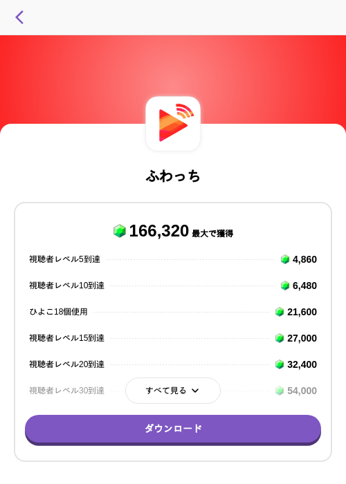 ふわっちの掲載記録画像（トリマ （ミッションA）・2026年8月10日）