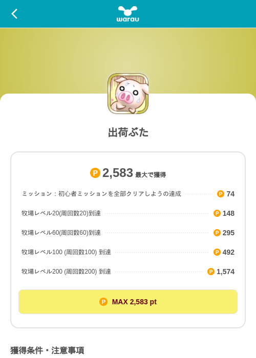 出荷ぶたの掲載記録画像(ワラウ(SKYFLAG)・2026年8月14日)