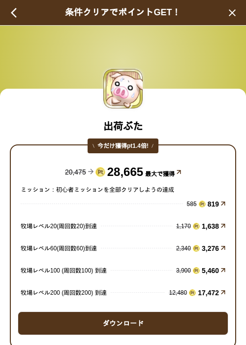 出荷ぶたの掲載記録画像(げん玉(SKYFLAG)・2026年8月14日)