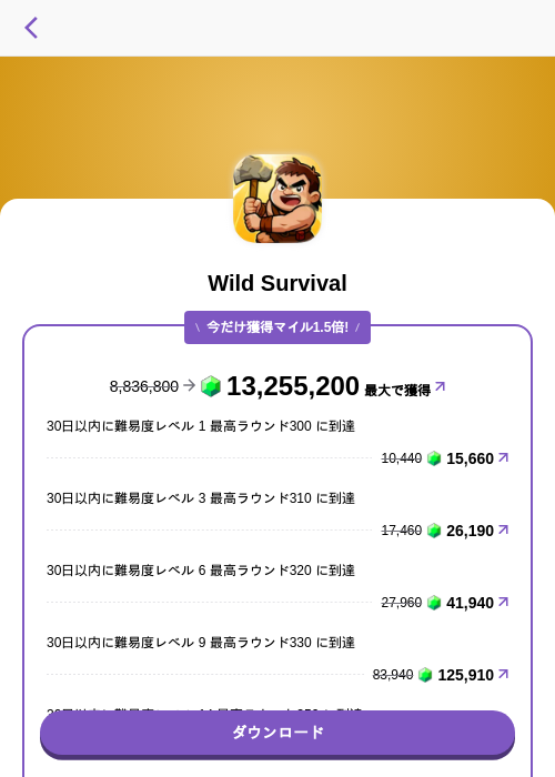 Wild Survivalの掲載記録画像（トリマ （ミッションA）・2026年8月23日）