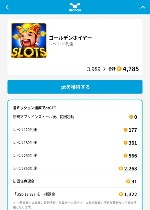 ゴールデンホイヤーの掲載記録画像（ワラウ（GF Rewards）・2026年8月21日）