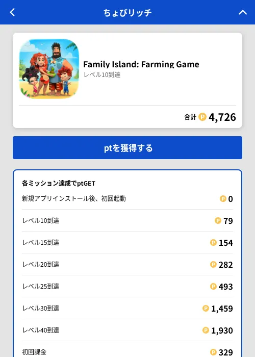 Family Island: Farming Gameの掲載記録画像(ちょびリッチ(GF Rewards)・2026年8月21日)