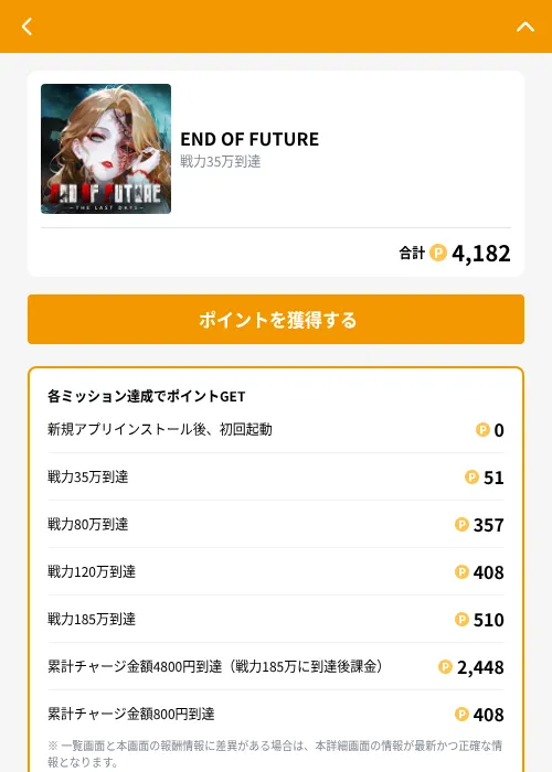 END OF FUTUREの掲載記録画像（GMOポイ活（GF Rewards）・2026年8月27日）