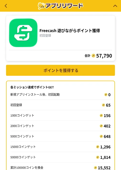 Freecash 遊びながらポイント獲得の掲載記録画像（ポイ活倶楽部（GF Rewards）・2026年10月1日）