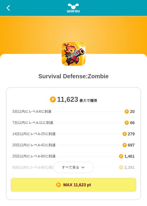 Survival Defense:Zombieの掲載記録画像(ワラウ(SKYFLAG)・2026年8月28日)