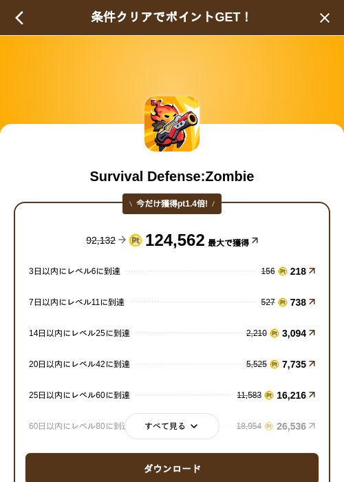Survival Defense:Zombieの掲載記録画像（げん玉（SKYFLAG）・2026年8月28日）