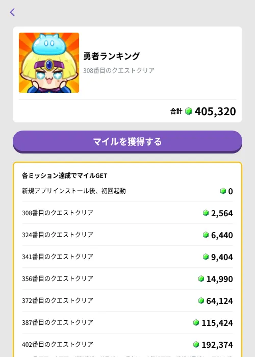 勇者ランキングの掲載記録画像（トリマ （ミッションB）・2026年9月1日）