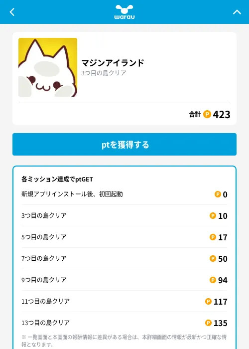 マジンアイランドの掲載記録画像（ワラウ（GF Rewards）・2026年9月1日）