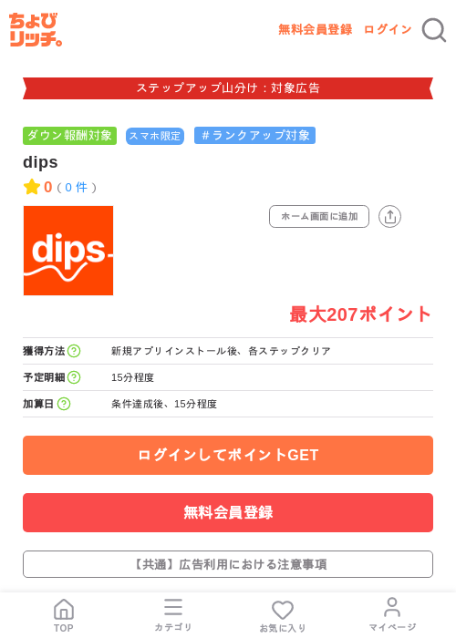dipsの掲載記録画像（ちょびリッチ・2026年9月2日）