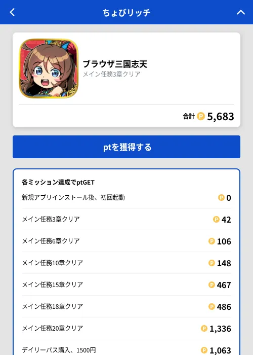 ブラウザ三国志天の掲載記録画像(ちょびリッチ(GF Rewards)・2026年9月1日)