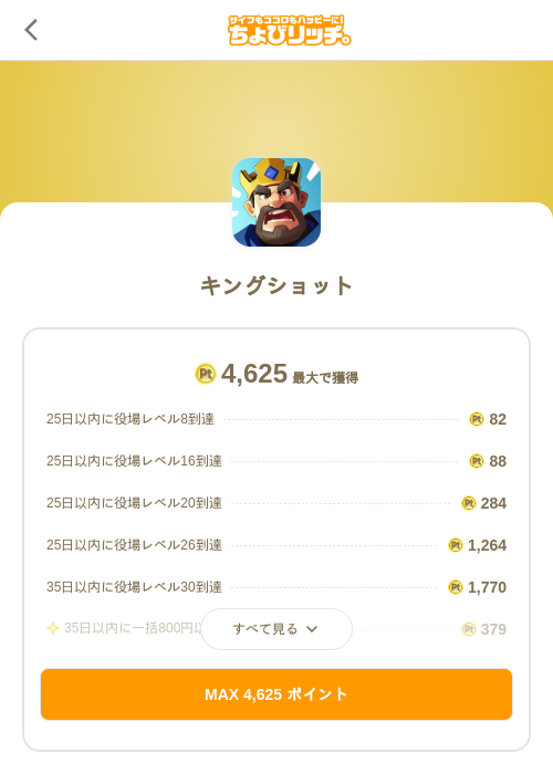 キングショットの掲載記録画像（ちょびリッチ（SKYFLAG）・2026年9月1日）